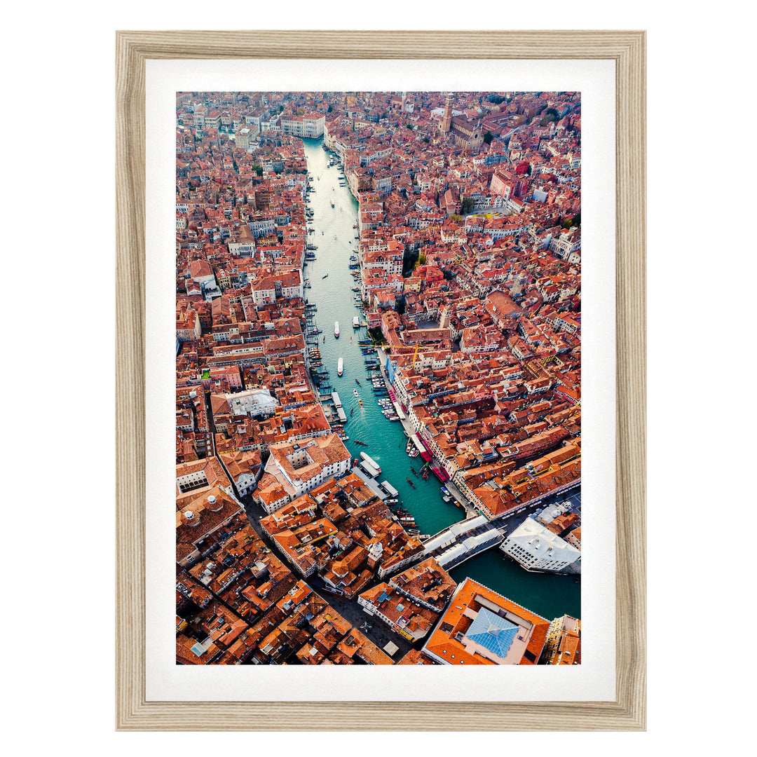 Grand Canal, Venice, Italy – fine art print in a natural frame with white mat