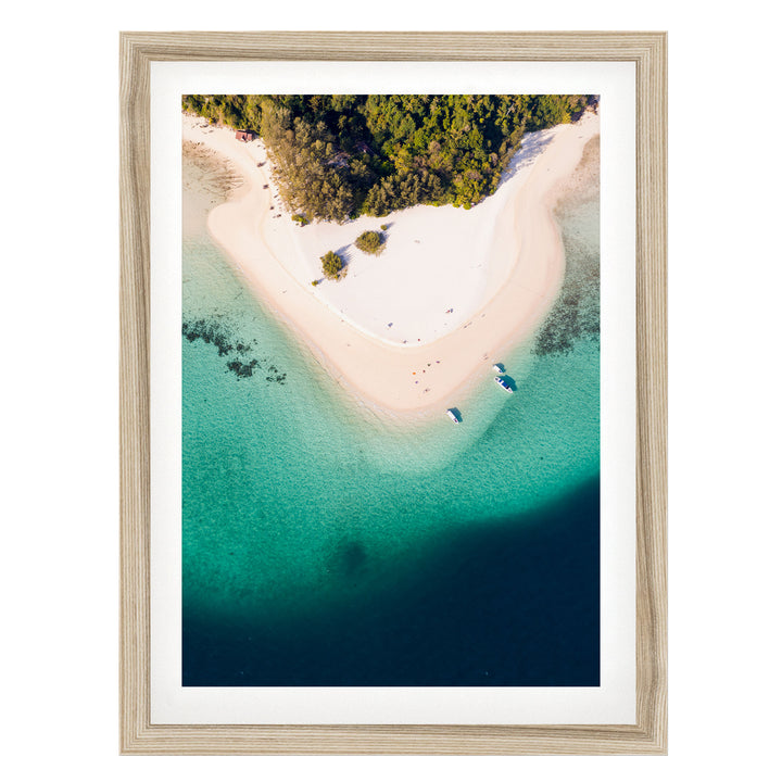 Bamboo Island, Thailand – fine art print in a natural frame with white mat