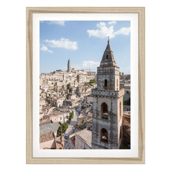 Old Town, Sassi di Matera, Italy – fine art print in a natural frame with white mat