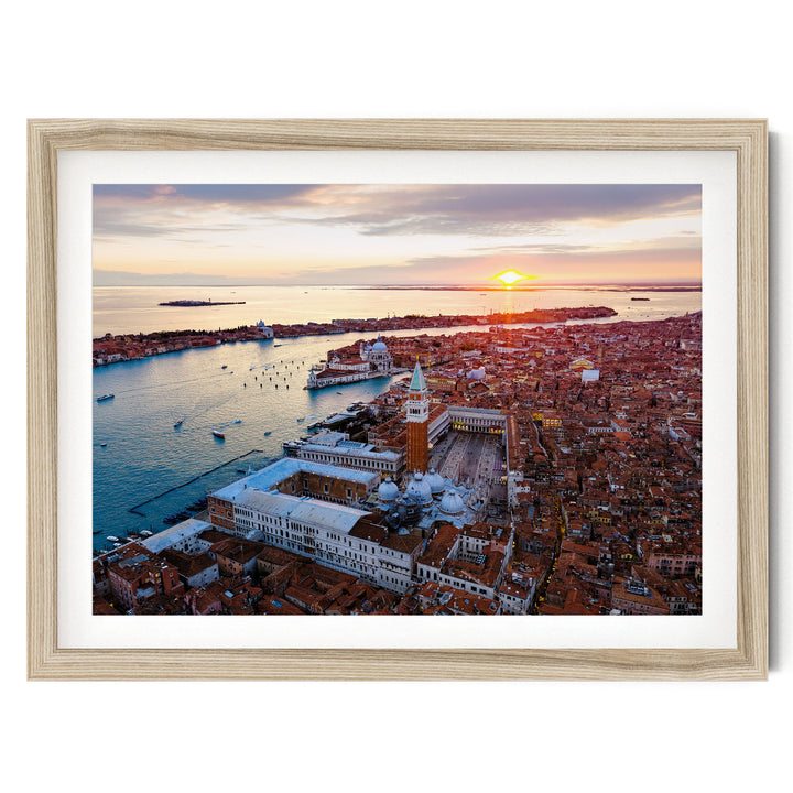 La Serenissima I, Venice, Italy – fine art print in a natural frame with white mat
