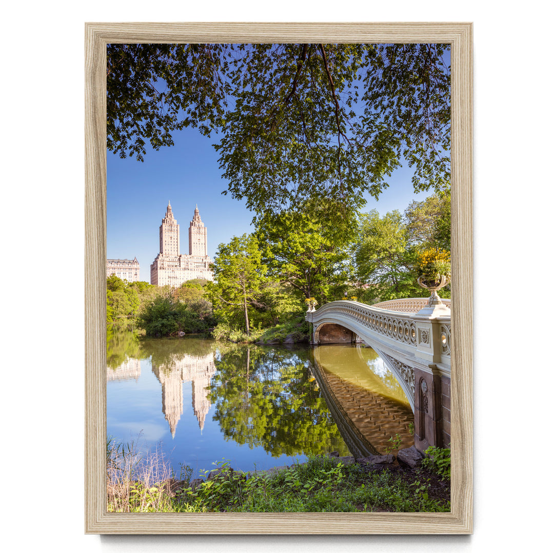 Central Park in Spring, New York City – fine art print in a natural frame, no mat