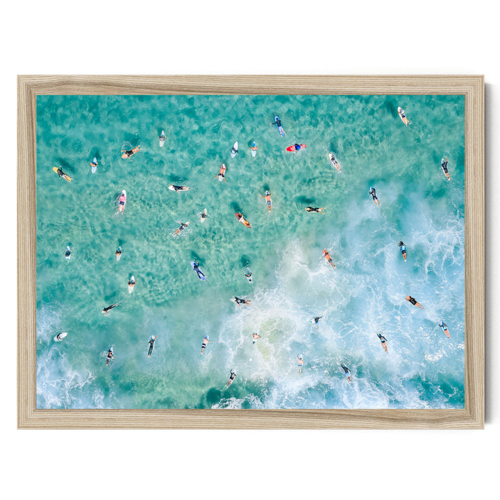 Surfers Paddling Out