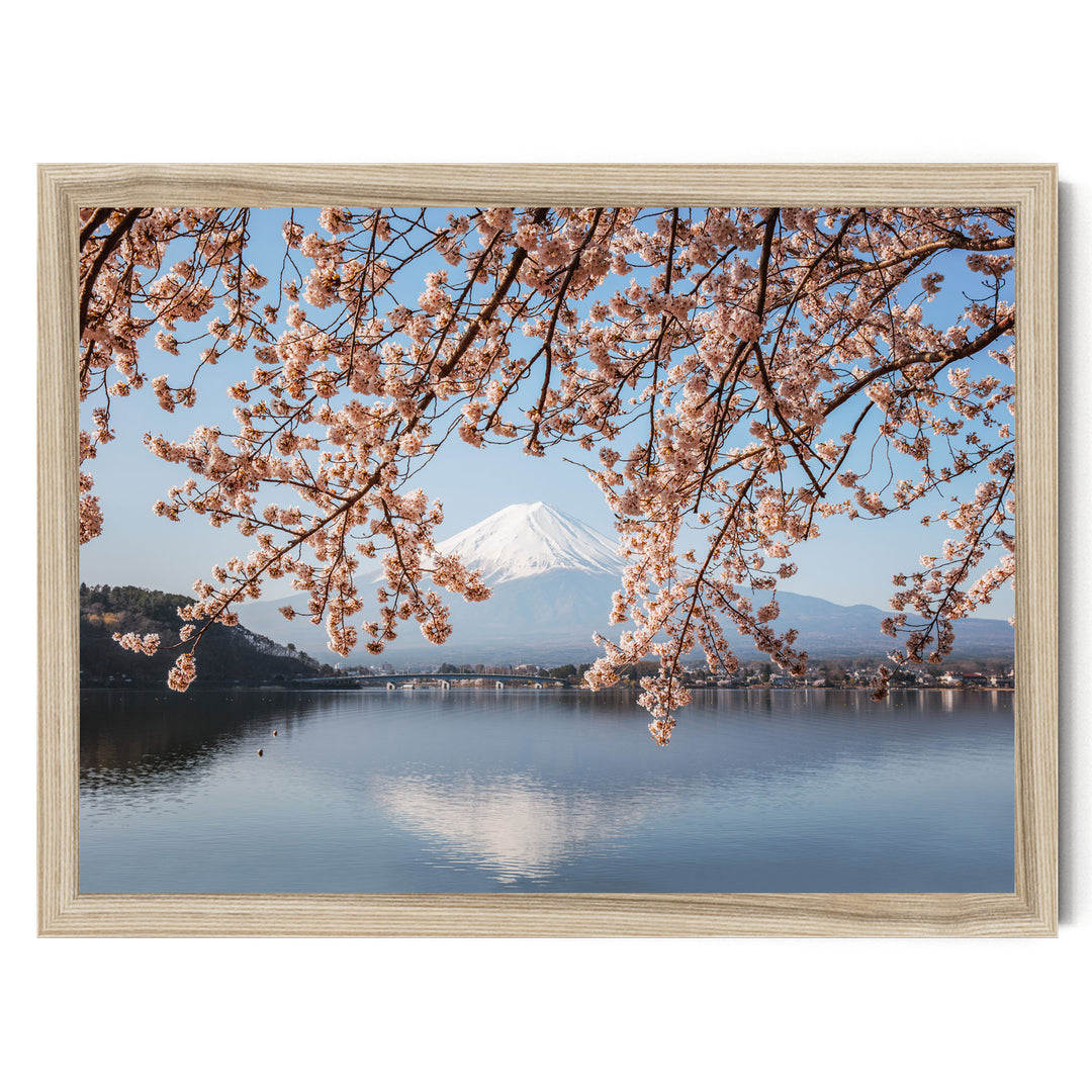 Fuji Five Lakes II, Japan – fine art print in a natural frame, no mat