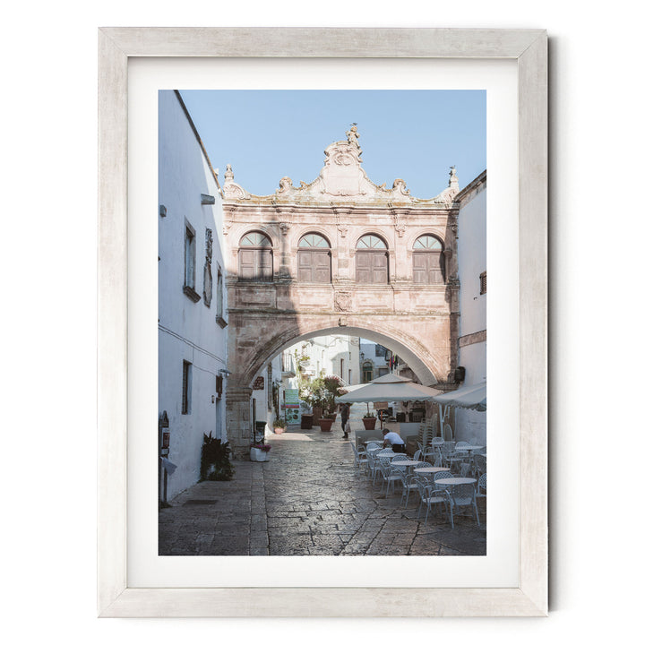 Ostuni, Puglia III, Italy – fine art print in a silver frame with white mat