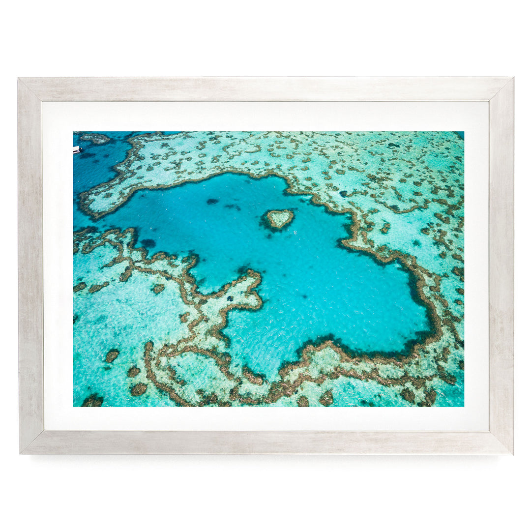 Great Barrier Reef, Queensland, Australia – fine art print in a silver frame with white mat