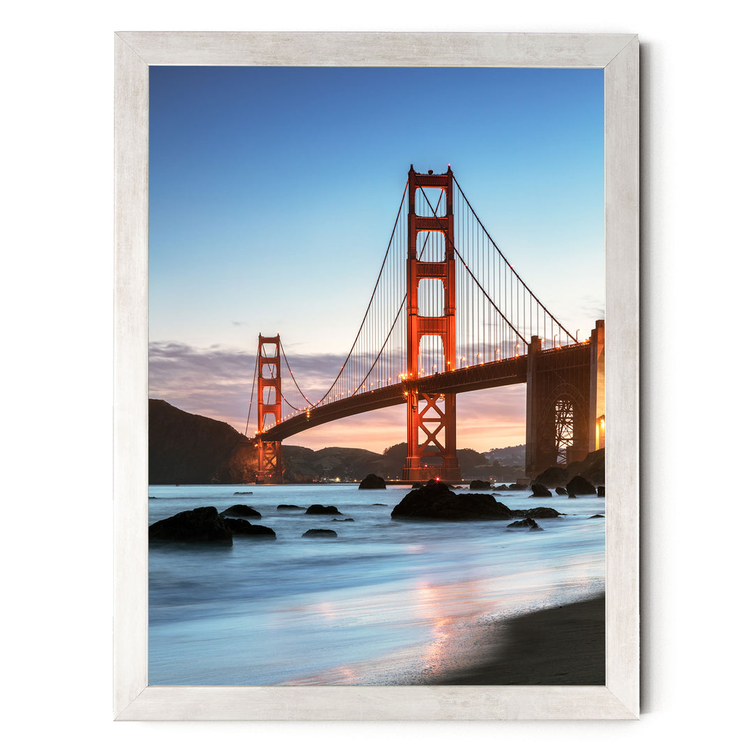 Iconic Golden Gate II, San Francisco, California – fine art print in a silver frame, no mat