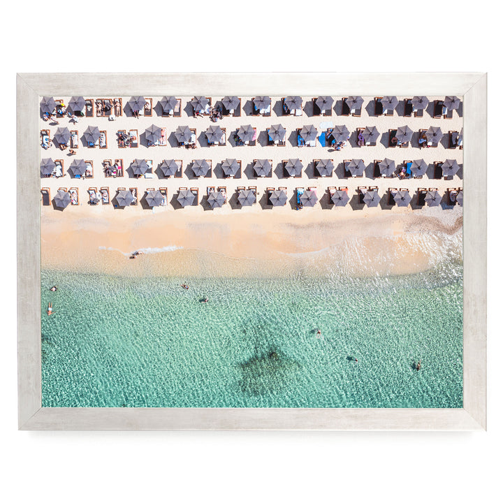 Mykonos Beach I, Elia, Greece – fine art print in a silver frame, no mat