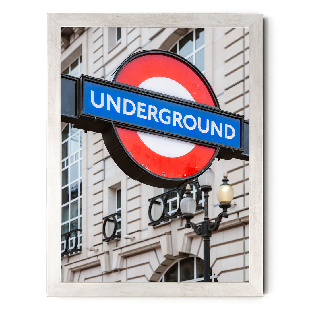 London Underground, England – fine art print in a silver frame, no mat