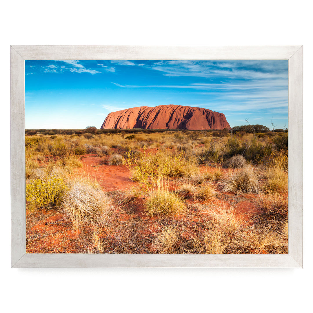 Uluru at Sunset I, Northern Territory, Australia – fine art print in a silver frame, no mat