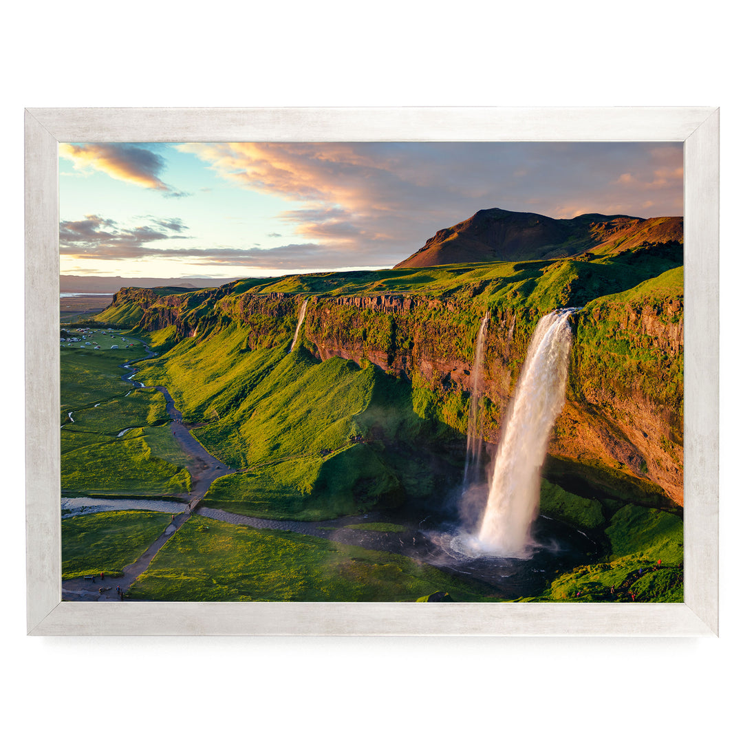 Seljalandsfoss Waterfall, Iceland – fine art print in a silver frame, no mat