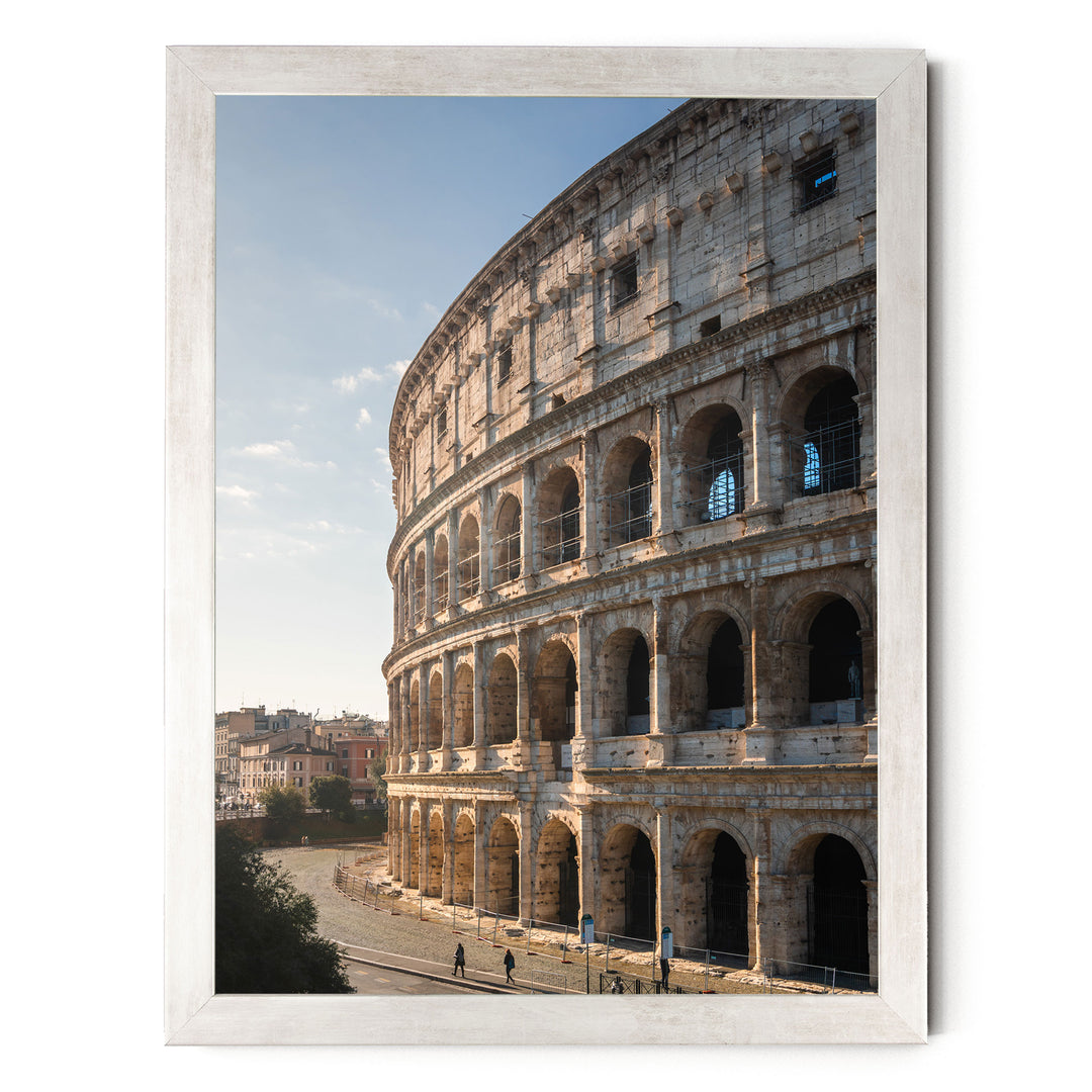 Colosseum at Sunrise III, Rome, Italy – fine art print in a silver frame, no mat