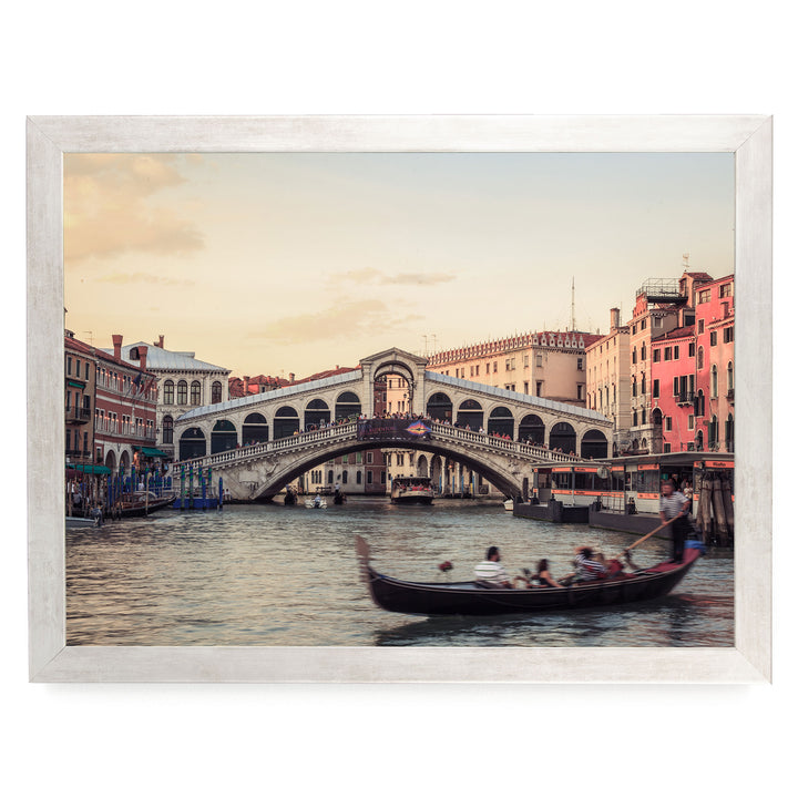 Sunset in Venice, Italy – fine art print in a silver frame, no mat