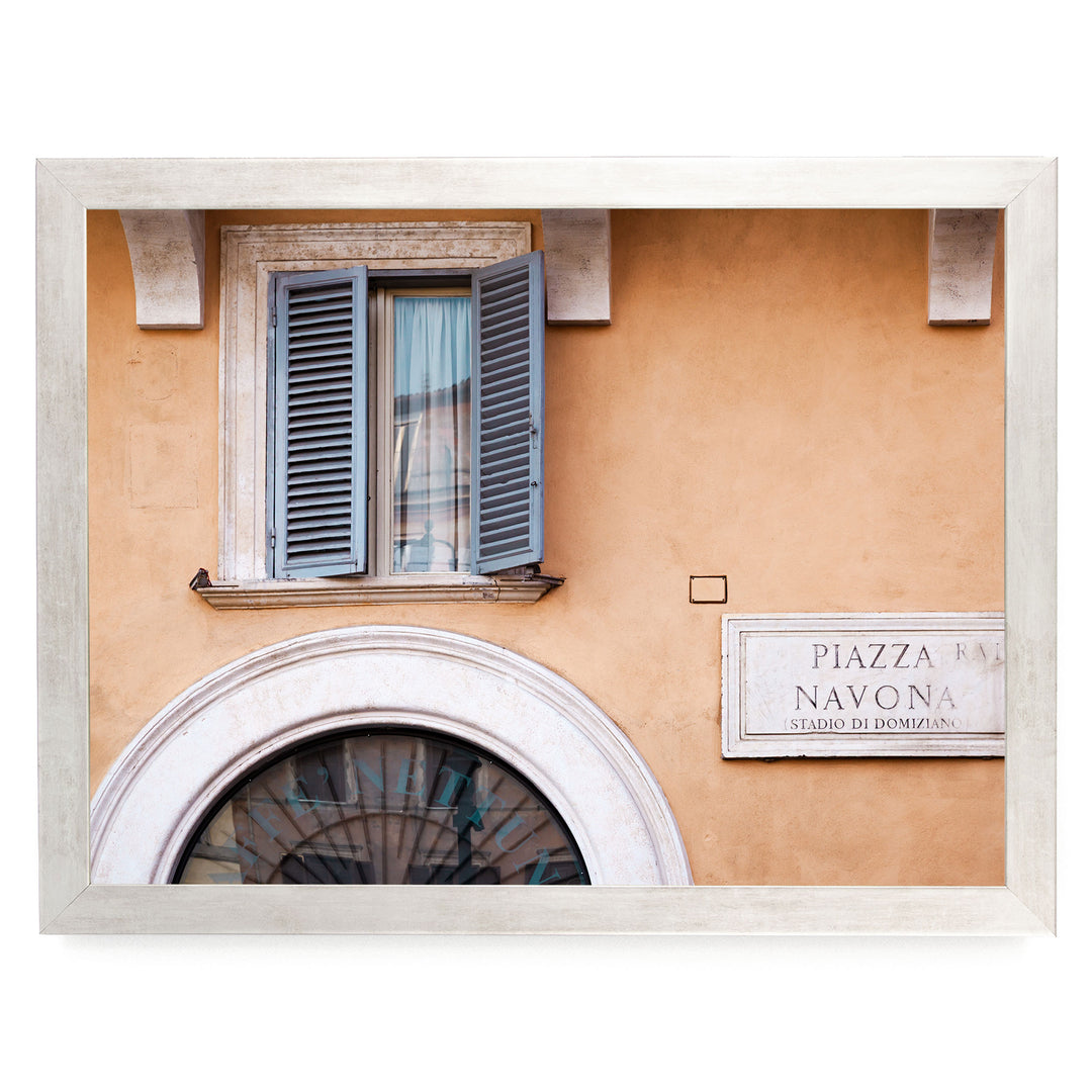 Piazza Navona, Rome, Italy – fine art print in a silver frame, no mat