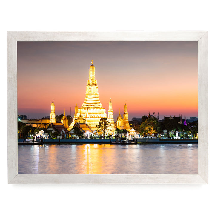 Wat Arun, Bangkok, Thailand – fine art print in a silver frame, no mat