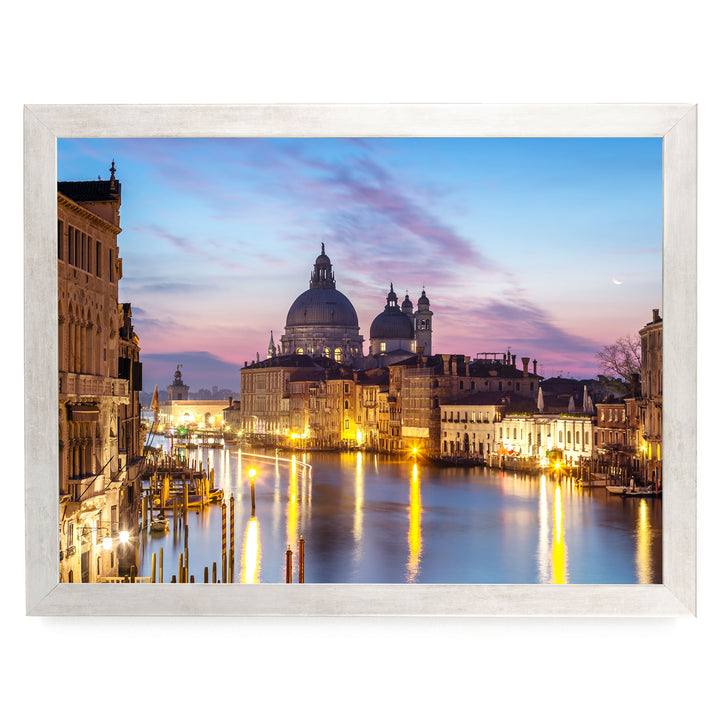 Dawn at the Accademia, Venice, Italy – fine art print in a silver frame, no mat