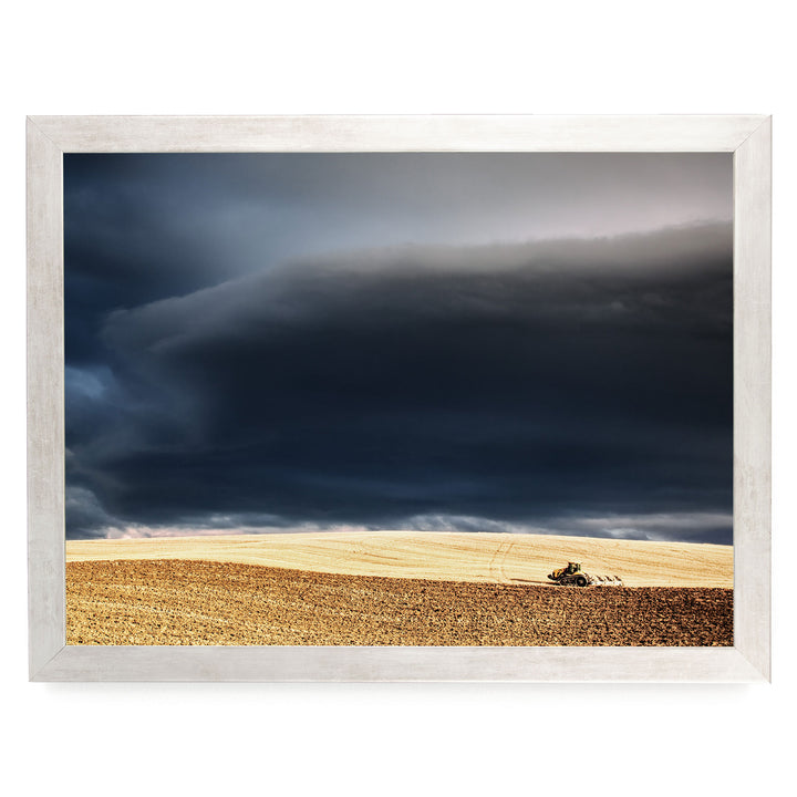 Incoming Storm, Tuscany, Italy – fine art print in a silver frame, no mat