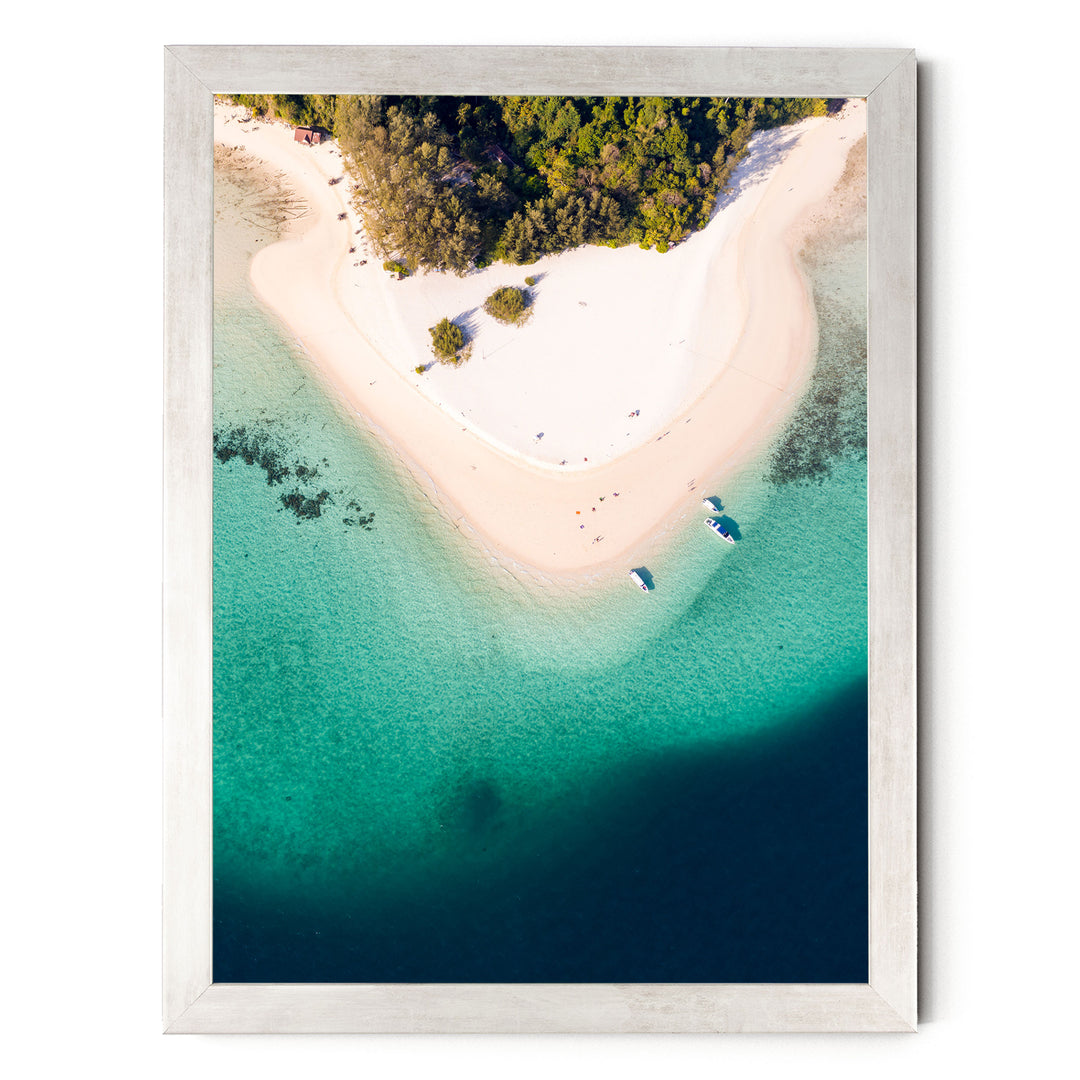 Bamboo Island, Thailand – fine art print in a silver frame, no mat