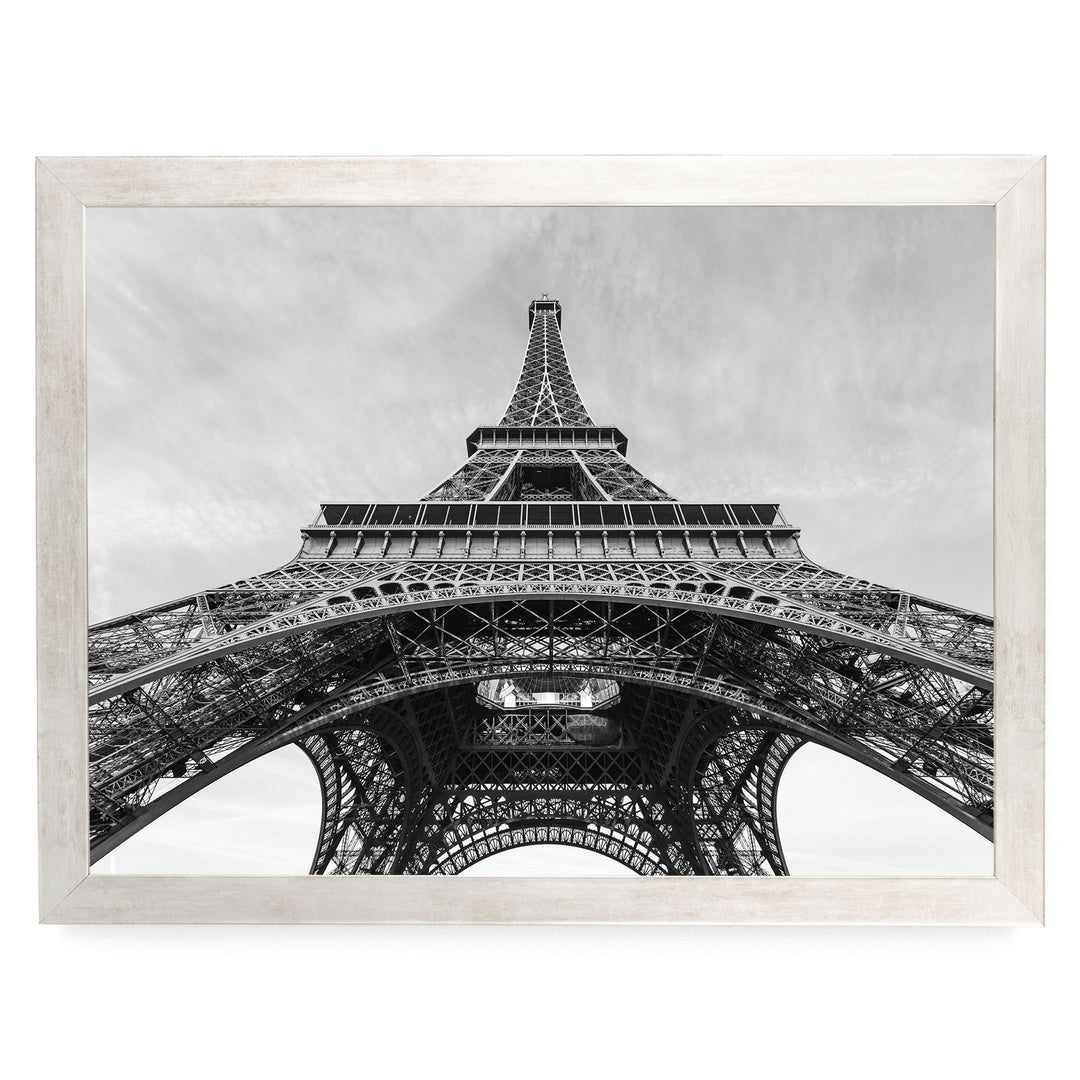 Under the Eiffel Tower, Paris, France – fine art print in a silver frame, no mat