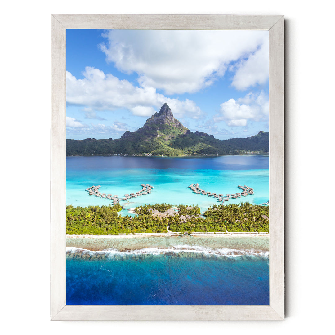 Bora Bora Island, French Polynesia – fine art print in a silver frame, no mat