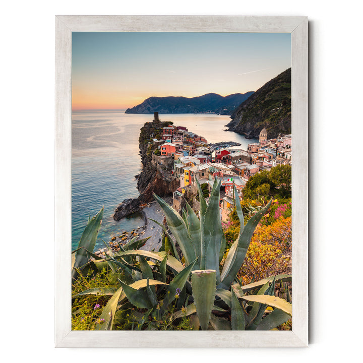 Corniglia, Cinque Terre, Italy – fine art print in a silver frame, no mat