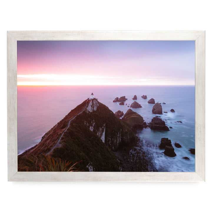 Nugget Point, New Zealand – fine art print in a silver frame, no mat