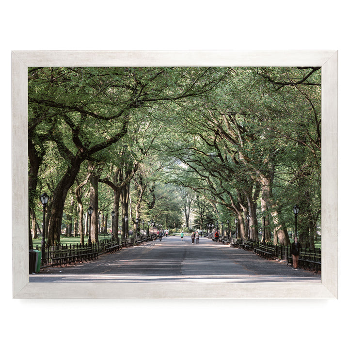 The Mall, Central Park, New York City – fine art print in a silver frame, no mat