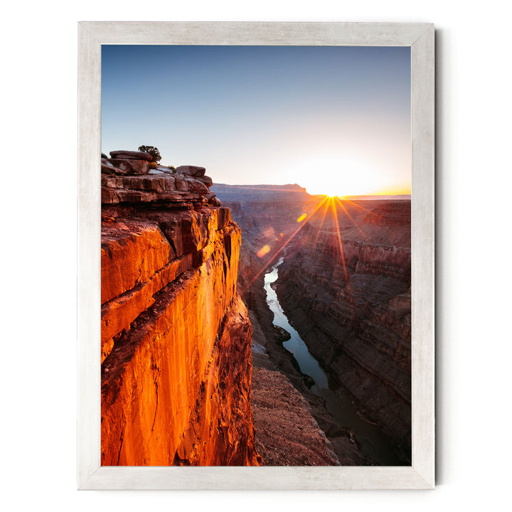 Sunrise at the Grand Canyon I, Arizona – fine art print in a silver frame, no mat
