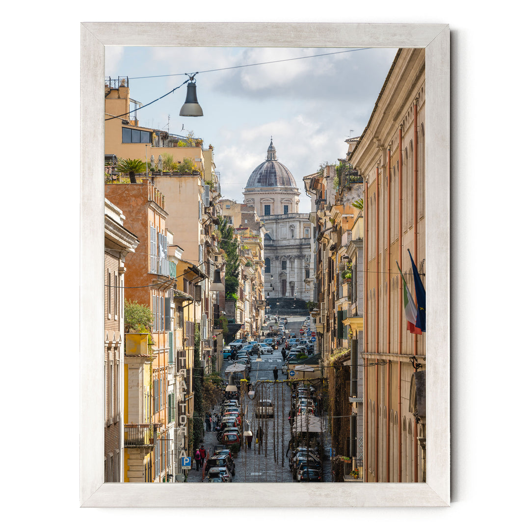 Monti Quarter, Rome, Italy – fine art print in a silver frame, no mat