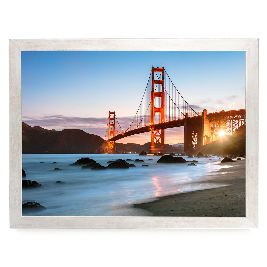 Iconic Golden Gate I, San Francisco, California – fine art print in a silver frame, no mat
