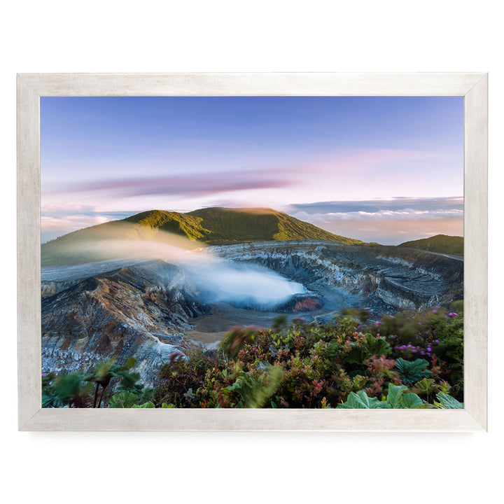 Poás Volcano, Costa Rica – fine art print in a silver frame, no mat