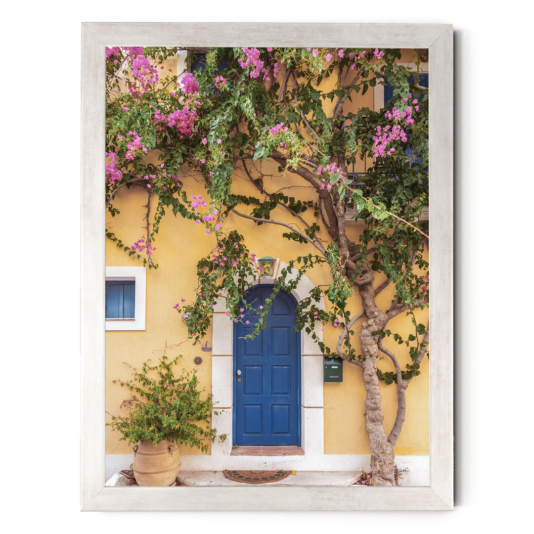 Greek House, Kefalonia, Greece – fine art print in a silver frame, no mat