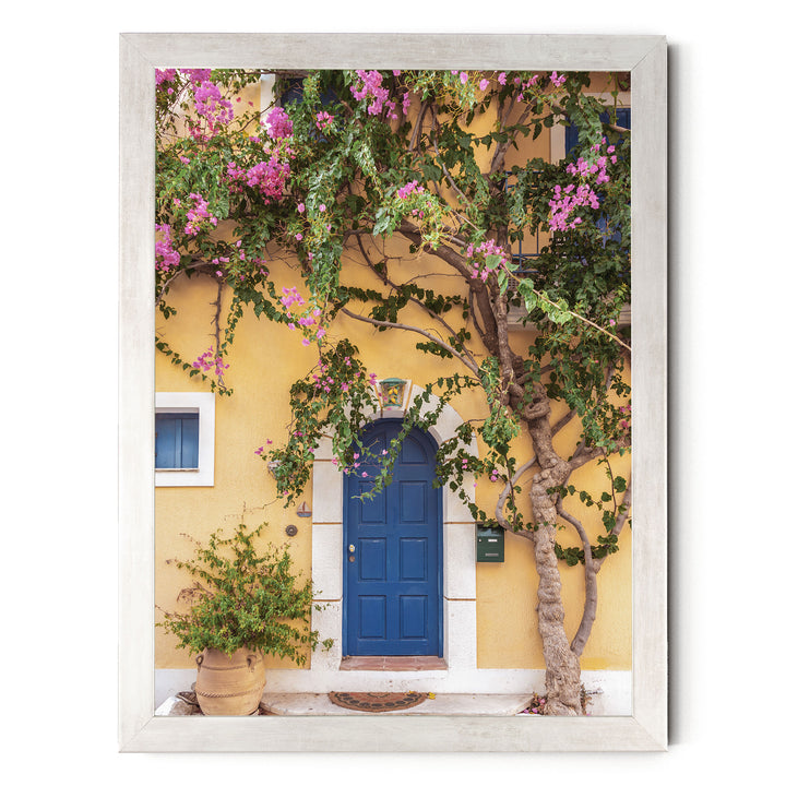 Greek House, Kefalonia, Greece – fine art print in a silver frame, no mat
