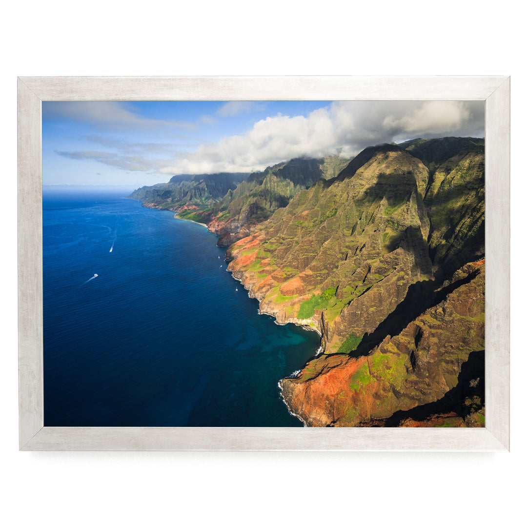 Na Pali Coast I, Kauai, Hawaii – fine art print in a silver frame, no mat