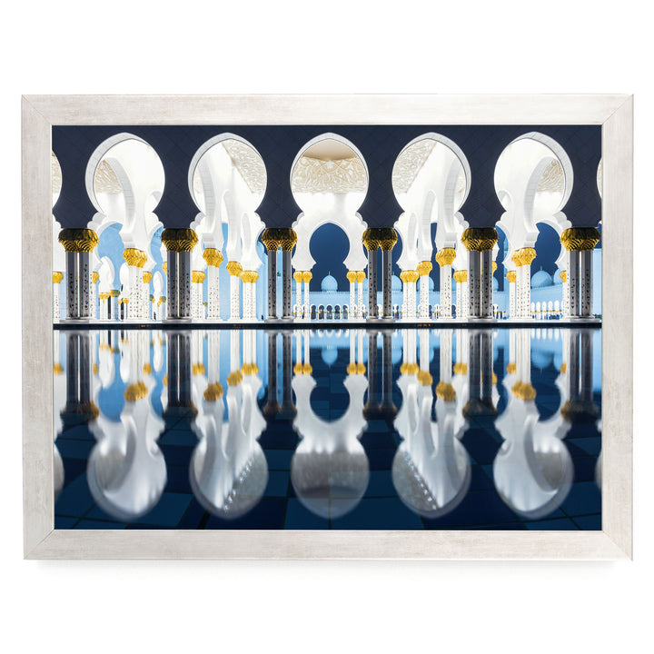 Mosque at Night, Abu Dhabi, UAE – fine art print in a silver frame, no mat