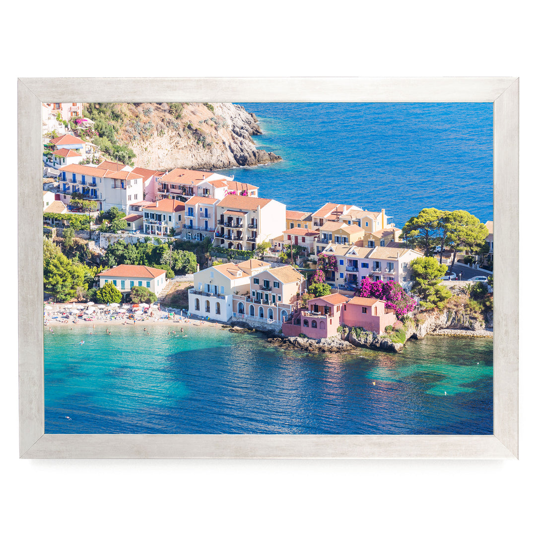 Assos, Kefalonia, Greece – fine art print in a silver frame, no mat
