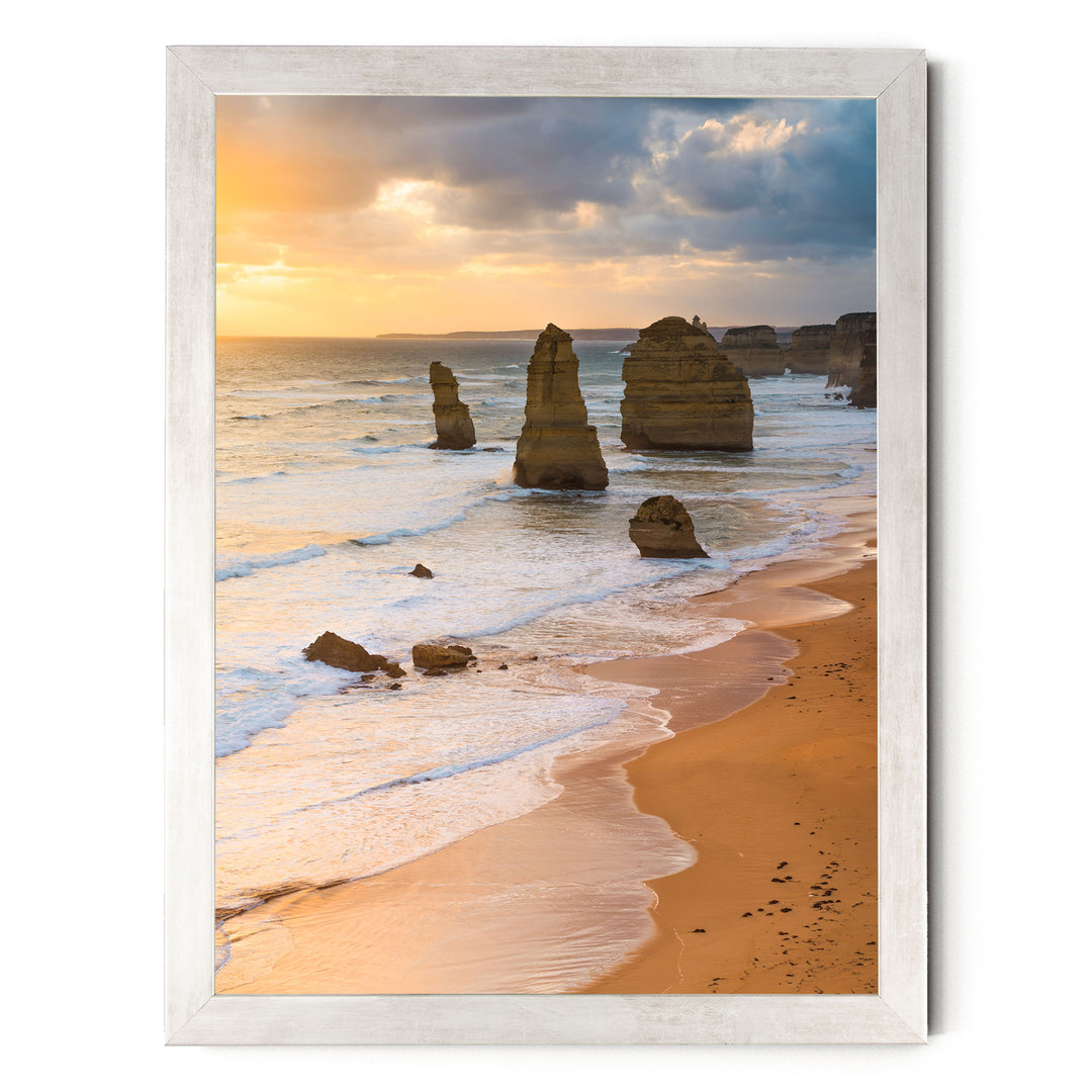 The Twelve Apostles II, Great Ocean Road, Australia – fine art print in a silver frame, no mat