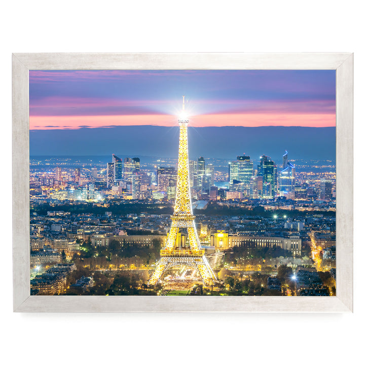 Night in Paris I, France – fine art print in a silver frame, no mat