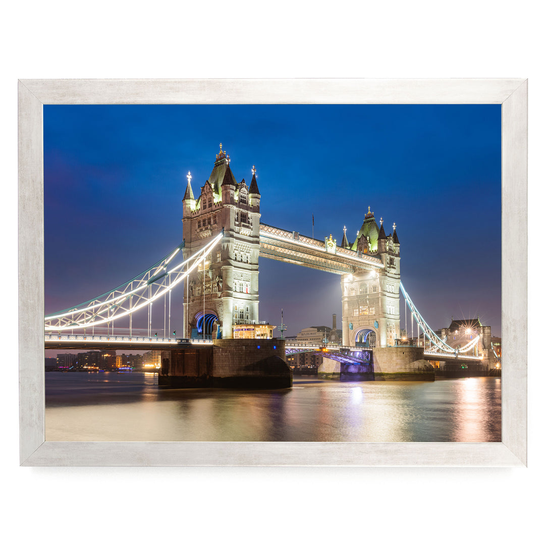 Tower Bridge, London, England – fine art print in a silver frame, no mat