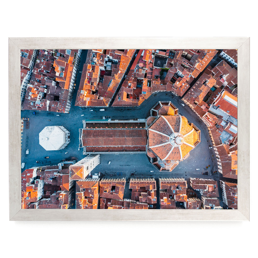Florence from the Top, Tuscany, Italy – fine art print in a silver frame, no mat