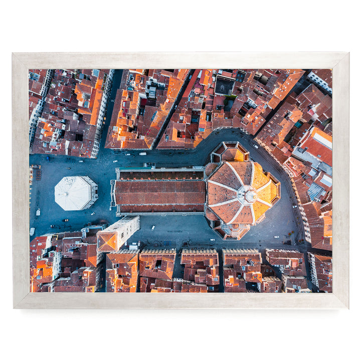 Florence from the Top, Tuscany, Italy – fine art print in a silver frame, no mat