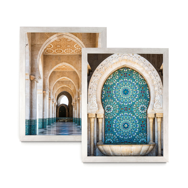 Moroccan Arches, Morocco – Print Set of 2 – fine art print set in silver frames, no mat