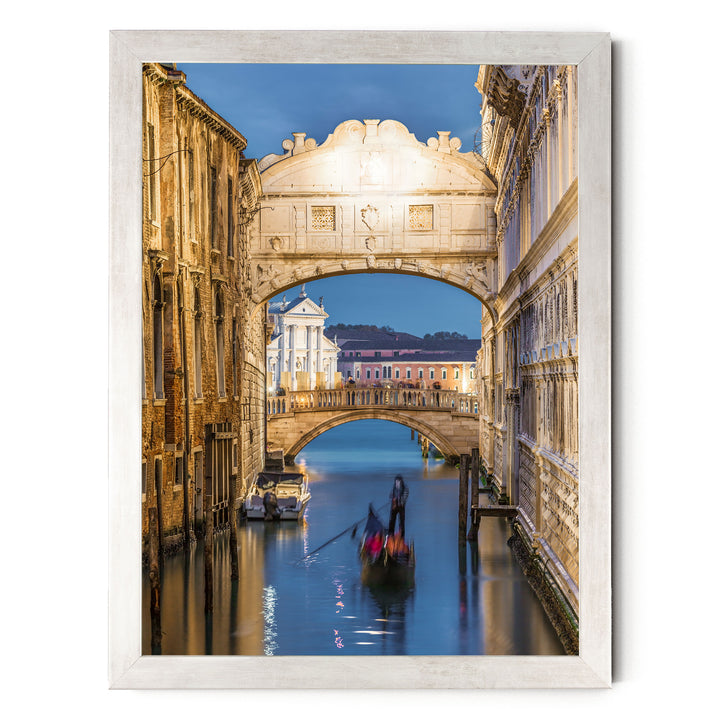 Bridge of Sighs, Venice, Italy – fine art print in a silver frame, no mat