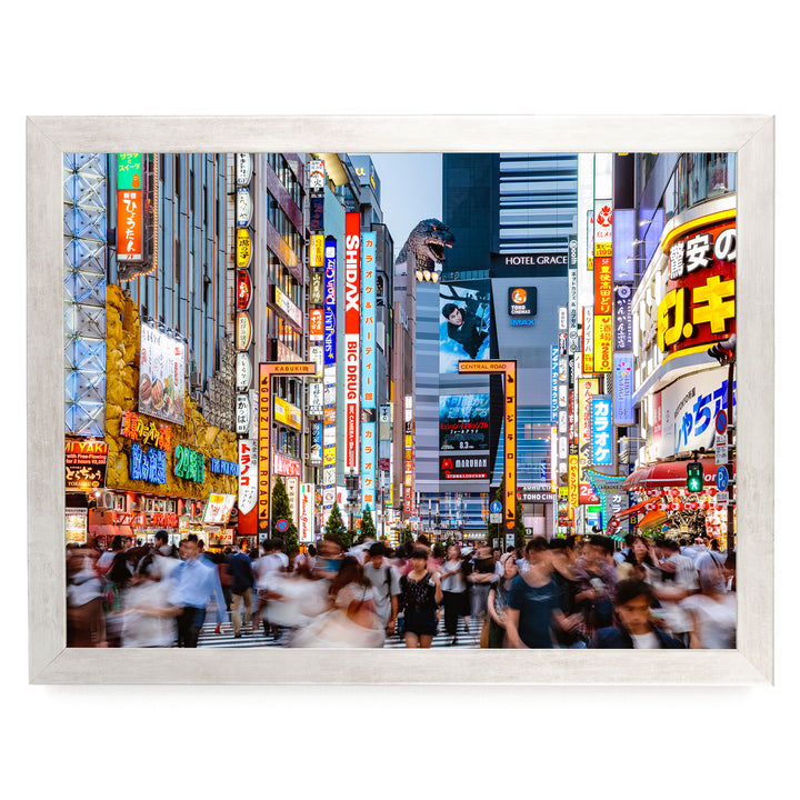 Godzilla Road, Shinjuku, Tokyo, Japan – fine art print in a silver frame, no mat