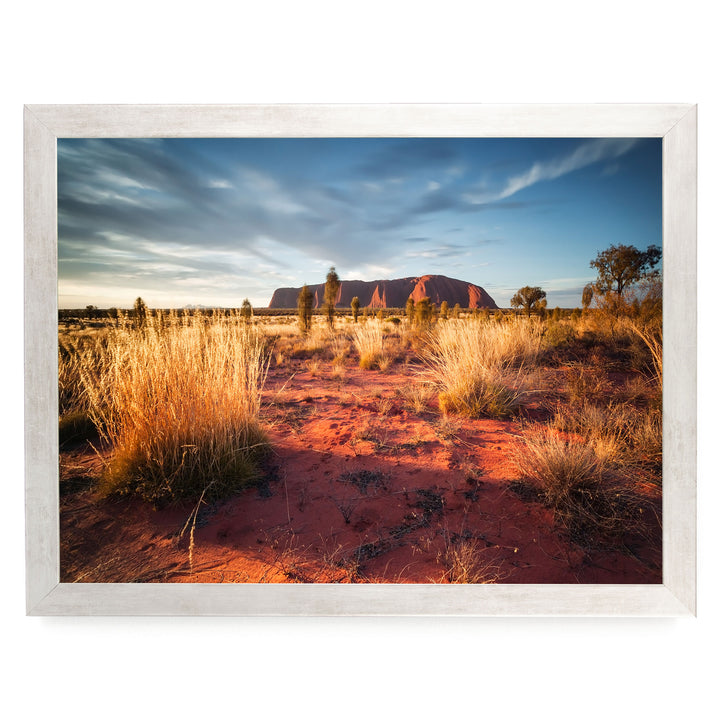 Uluru at Sunset II, Northern Territory, Australia – fine art print in a silver frame, no mat