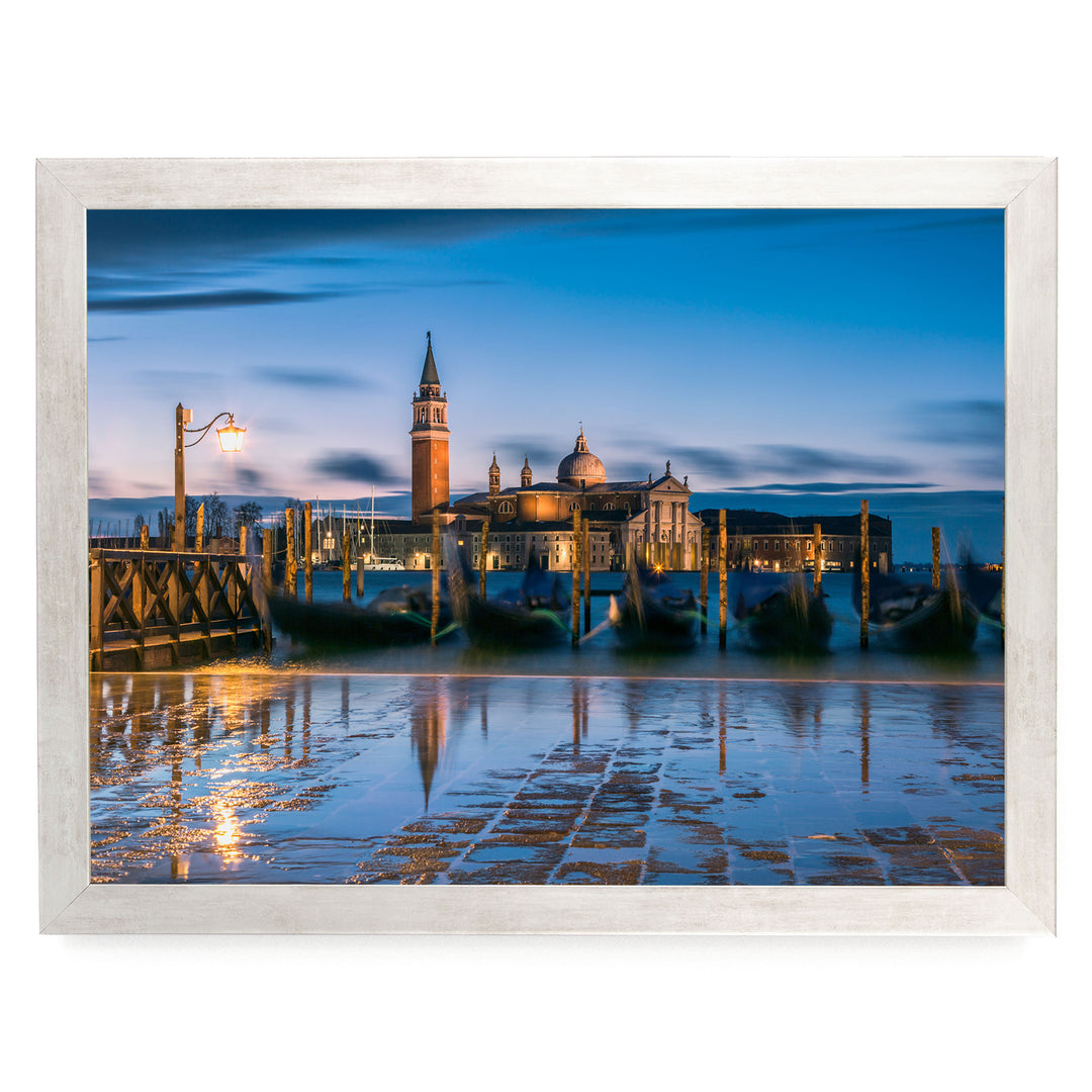 San Marco at Blue Hour, Venice, Italy – fine art print in a silver frame, no mat