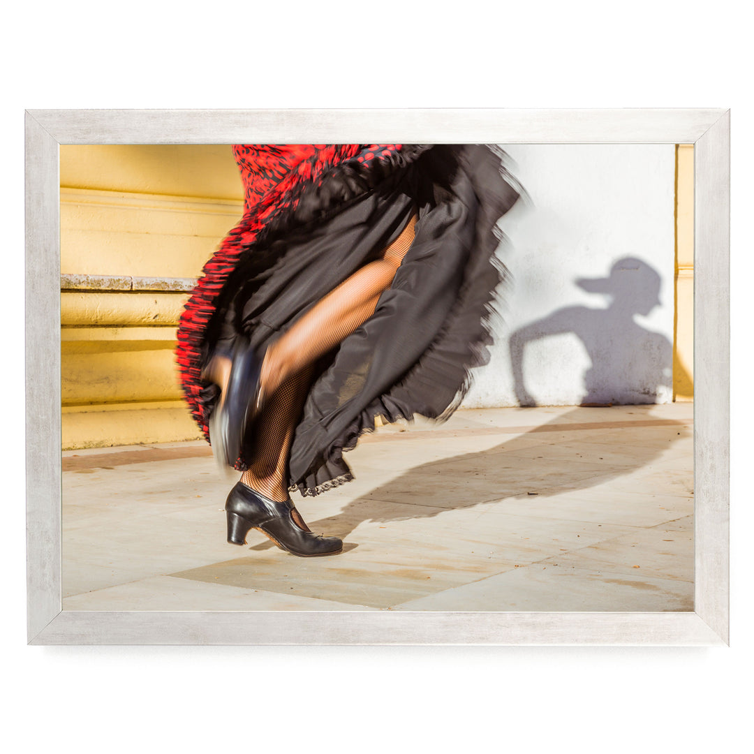Flamenco Dancer, Andalusia, Spain – fine art print in a silver frame, no mat