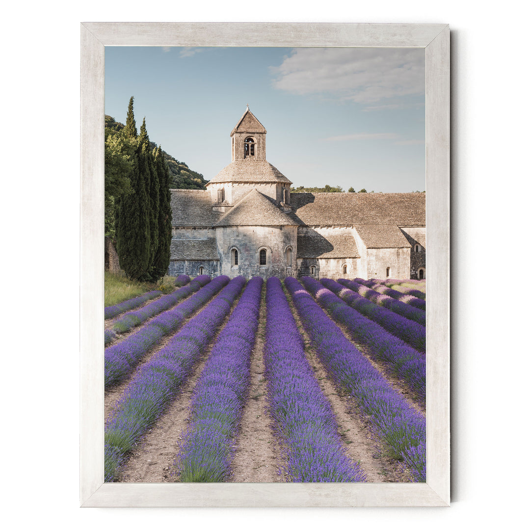 Sénanque Abbey, Provence, France – fine art print in a silver frame, no mat