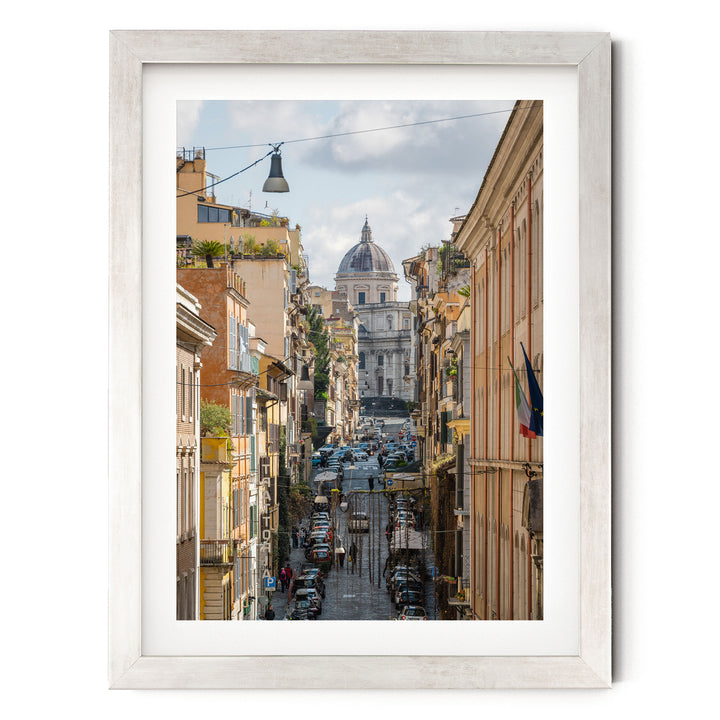 Monti Quarter, Rome, Italy – fine art print in a silver frame with white mat