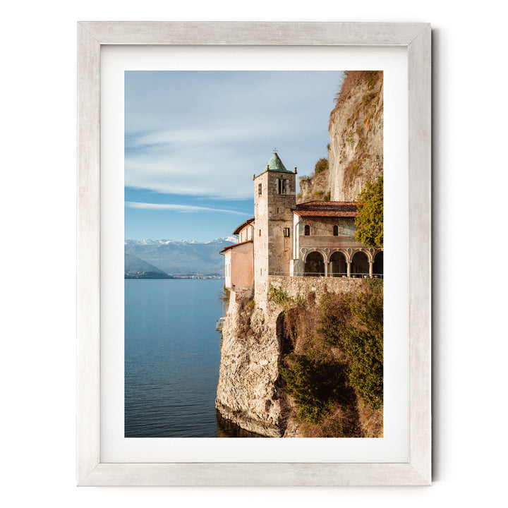 Hermitage on the Lake, Lake Como, Italy – fine art print in a silver frame with white mat