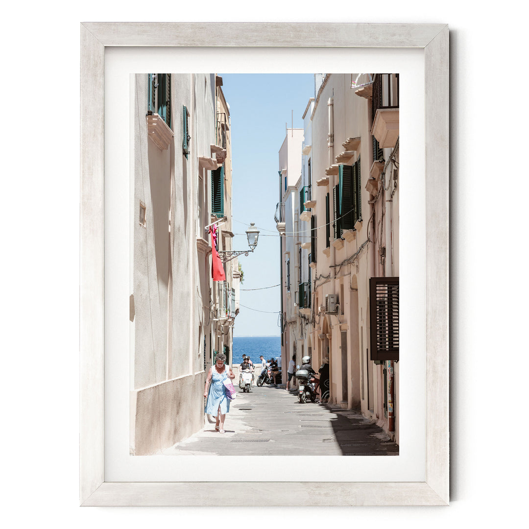 Gallipoli, Puglia, Italy – fine art print in a silver frame with white mat